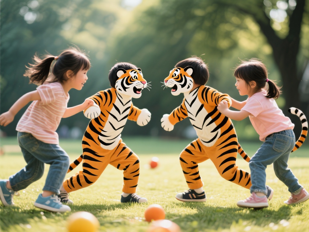 两只老虎爱跳舞体育游戏 (两只老虎爱跳舞:欢乐体育游戏大挑战) 此外,游戏还能增强孩子们的团队意识。在“两只老虎”